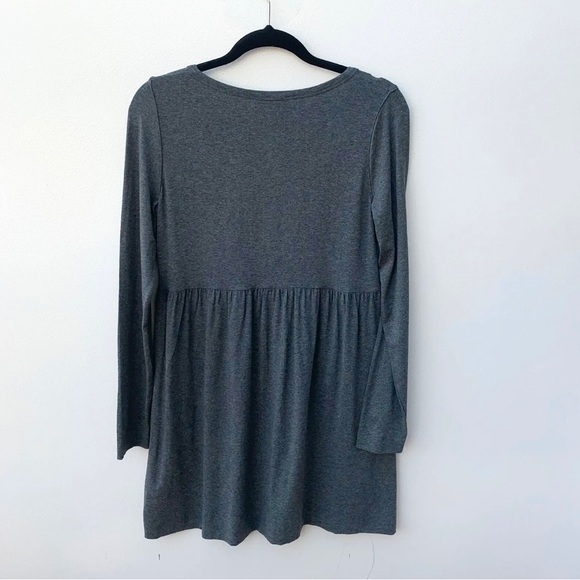 The White Company Medium Dark Grey Dress Babydoll Button Stretch Long Sleeve - Picture 8 of 8